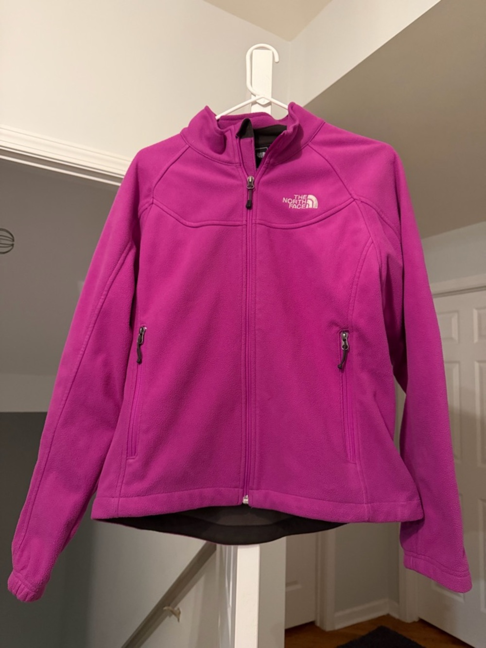 The North Face Women's Bright Pink Fleece Jacket - Full Zip